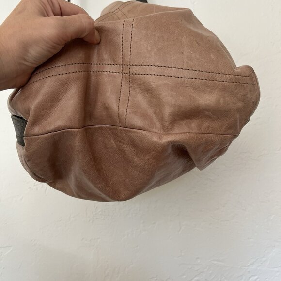 Rough & Tumble Borough Bag Womens Convertible Beige Brown Leather Crossbody - Picture 6 of 16